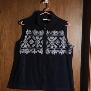 Fleece snowflake vest